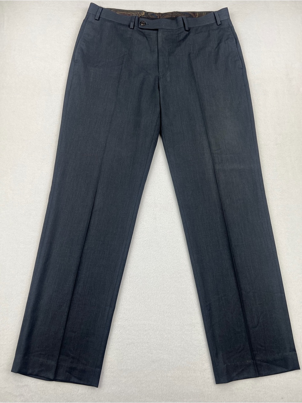 Lauren Ralp Lauren Mens Dark Gray Charcoal Dress Slacks Size 36x32 Formal Wear